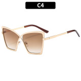 Large frame metal plain glasses fashion glasses frame retro glasses frame
