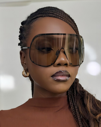 One-piece sunglasses large frame UV protection sunglasses for women