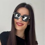 Large frame metal plain glasses fashion glasses frame retro glasses frame