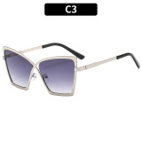 Large frame metal plain glasses fashion glasses frame retro glasses frame