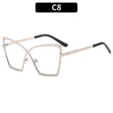 Large frame metal plain glasses fashion glasses frame retro glasses frame