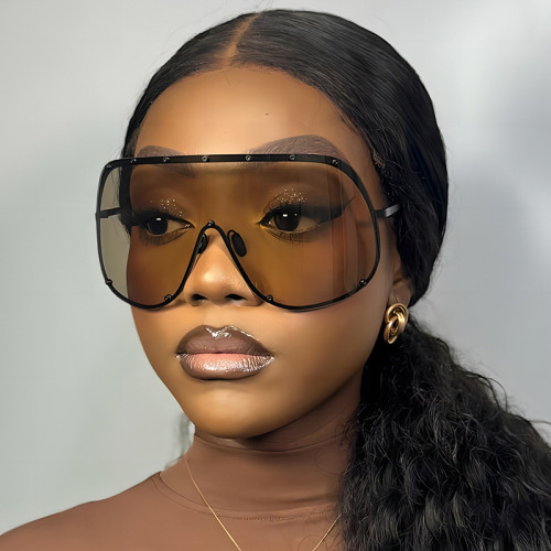 One-piece sunglasses large frame UV protection sunglasses for women