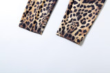 Women's Sexy Backless Tight Printed Short Sleeve Jumpsuit