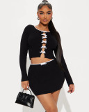 Women's summer knitted skirt set