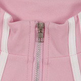 Women's slim-fit zipper sleeveless vest top miniskirt set