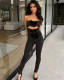 Women's Sexy Black Tube Jumpsuit