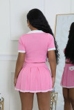Women's knitted top skirt set