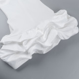 Women's Short Skirt Sexy Slim Fit Bubble Hem Vest Mini Skirt