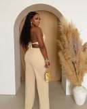 Women's high collar sleeveless jumpsuit