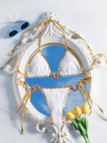 Swimsuit sexy strings metal bikini