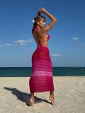 Gradient mesh three-piece beach dress sexy bikini set