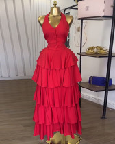 Women's clothing 2025 summer halter neck vest high waist cake skirt two-piece set