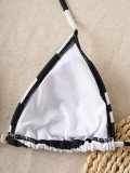 Bikini black and white print sexy two-piece bikini swimsuit