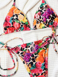 Two-piece bikini women's sexy triangle swimsuit