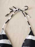 Bikini black and white print sexy two-piece bikini swimsuit