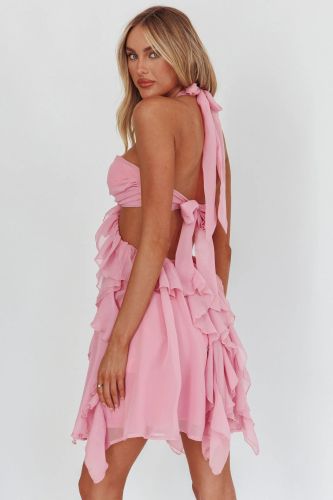 Ruffle Dress Beach Holiday Mini Dress