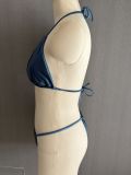 Bikini double-sided solid color sexy swimsuit