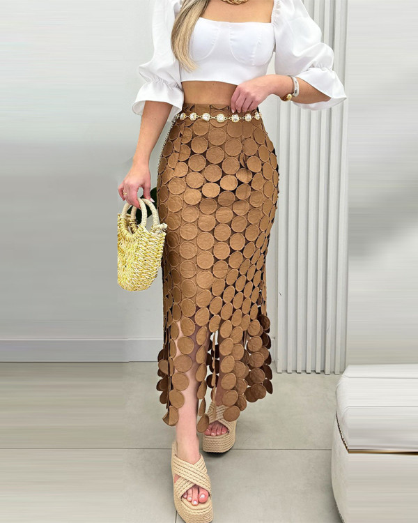 Women tassel long skirt