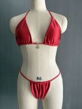 Bikini double-sided solid color sexy swimsuit