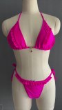 Solid color sexy bikini swimsuit