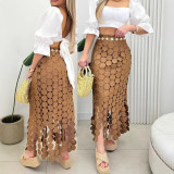 Women tassel long skirt