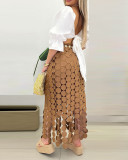 Women tassel long skirt