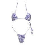 Printed Strings Micro Two-Piece Swimsuit for Women