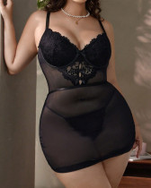 Sexy lingerie semi-transparent plus size lingerie set