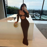 Women's beach vacation long sleeve bikini three piece set