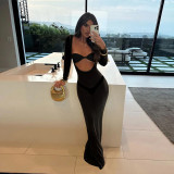 Women's beach vacation long sleeve bikini three piece set