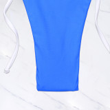 Sexy beach solid color bikini halter neck swimwear