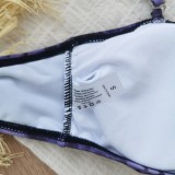 Sexy Bandeau Snakeskin Print Low-Rise Bikini Two-Piece Swimsuit