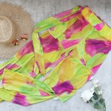 Halter neck tube top bikini swimsuit women's three-piece bikini set