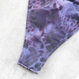 Sexy Bandeau Snakeskin Print Low-Rise Bikini Two-Piece Swimsuit