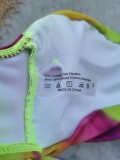 Halter neck tube top bikini swimsuit women's three-piece bikini set