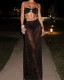 Pure color sexy tube top high waist bikini three piece split swimsuit female glitter bikini