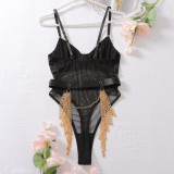 Women's sexy metal chain decorated waist belt sexy lingerie
