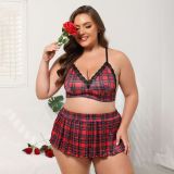 Plus size sexy lingerie student costume