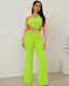 Summer women's clothing oblique shoulder sleeveless snake metal decoration jumpsuit
