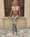 Sexy two-piece bikini swimsuit three-piece suit women's beach bikini
