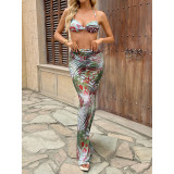 Sexy two-piece bikini swimsuit three-piece suit women's beach bikini
