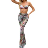 Sexy two-piece bikini swimsuit three-piece suit women's beach bikini