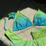 Sexy gradient three-piece swimsuit women's bikini