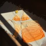 Sexy gradient three-piece swimsuit women's bikini