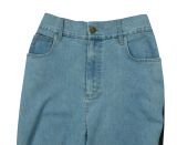 Women denim patchwork stripes denim pants set
