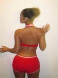 Women Summer Sports Sexy V-Neck Sleeveless Rompers Jumpsuit