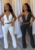 Women Sexy Hollow Out Halter Neck Jumpsuit