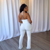Women Sexy Hollow Out Halter Neck Jumpsuit