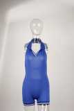 Women Summer Sports Sexy V-Neck Sleeveless Rompers Jumpsuit