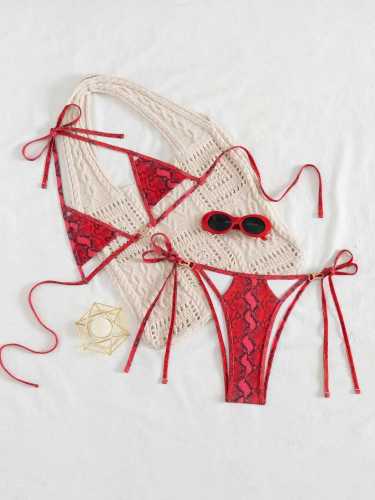 Sexy print micro bikini swimsuit